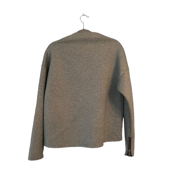 Whitney Eve Gray Scuba Sweatshirt Womans Medium Zipper Accents NEW Streetwear - Picture 4 of 12